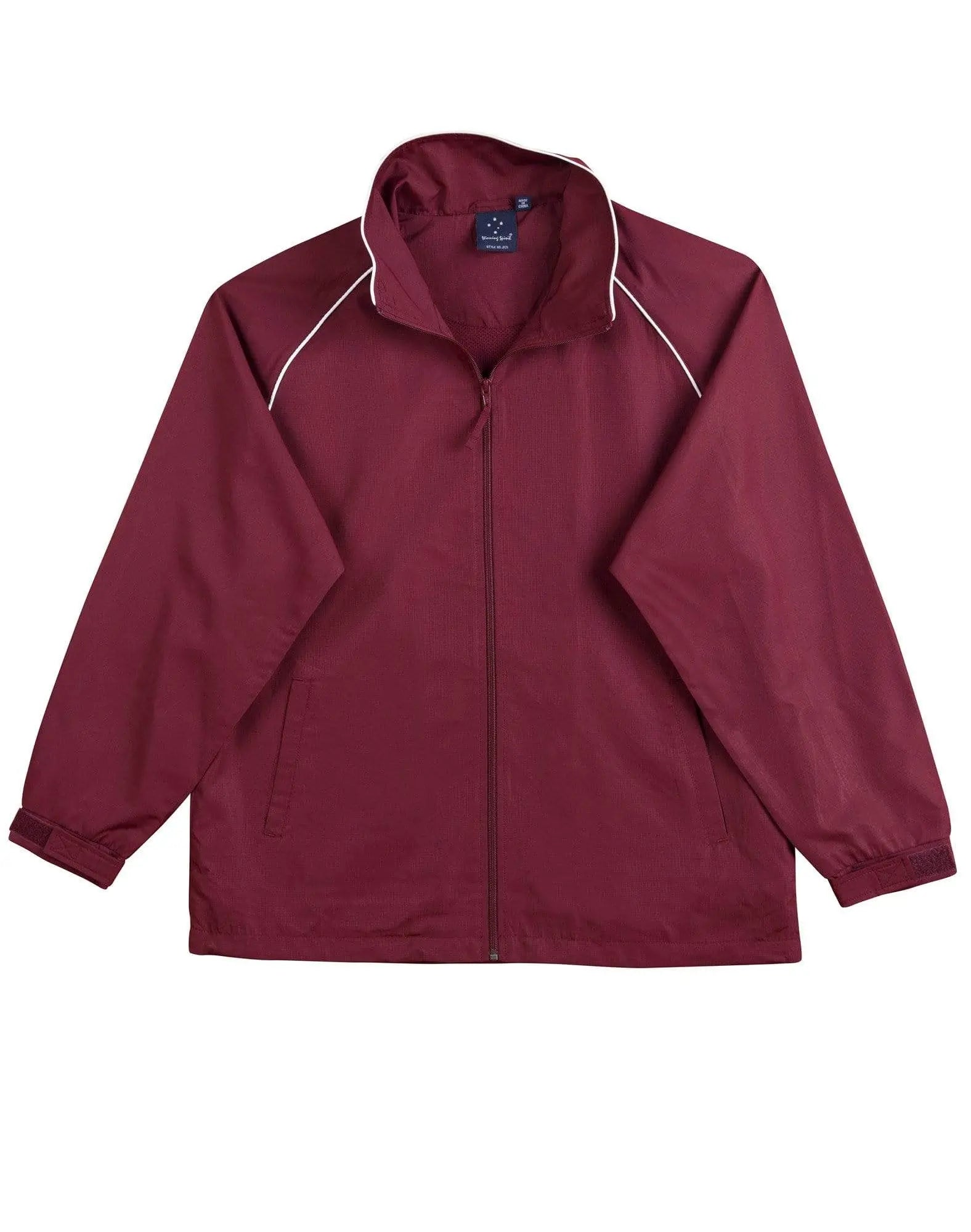 Winning Spirit Champion's Track Top Kids' Jk21k Casual Wear Winning Spirit Maroon/White 4K
